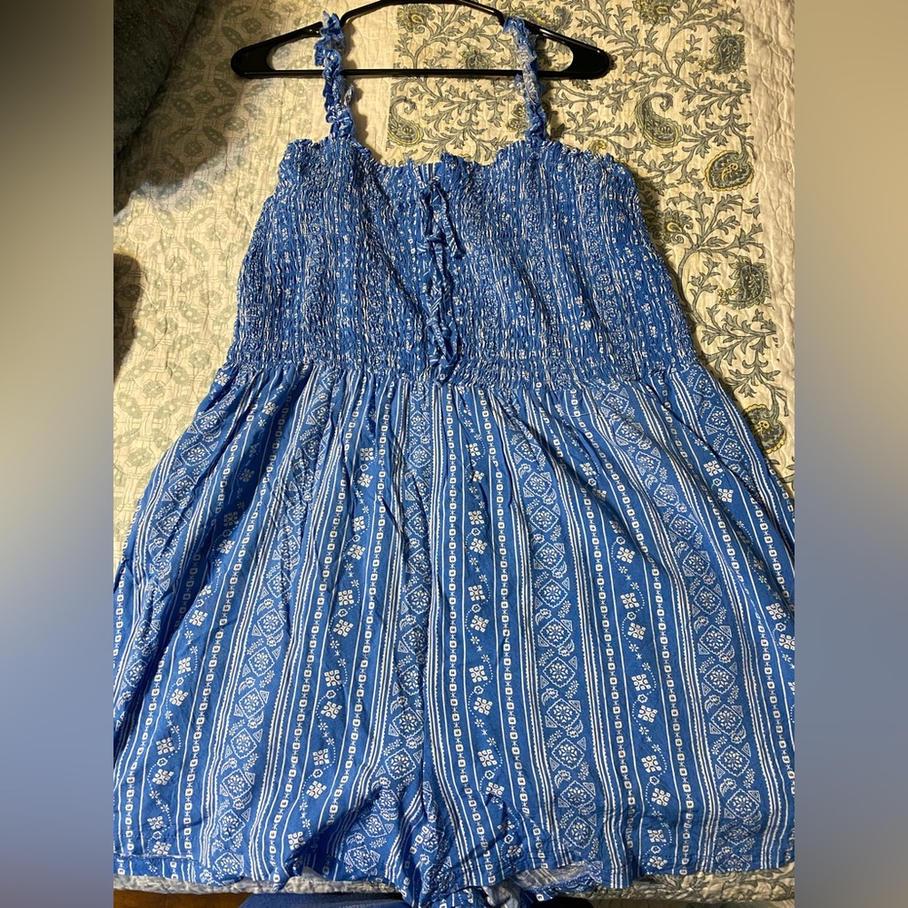 Blue As U Wish Romper! 3X